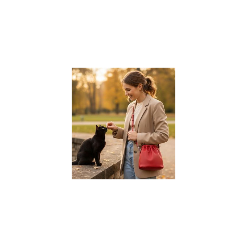 pamlskovník BHAIZ z kůže přes rameno