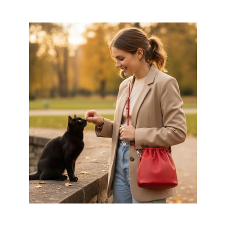 pamlskovník BHAIZ z kůže přes rameno