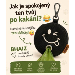 Smajlík BHAIZ – stylový pytlíček na sáčky na exkrementy pro psy